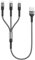 RAVIAD Câble Chargeur Multi Embout Court [50CM], 3 en 1 Câble Universel Cable multi chargeur de Chargement avec Lightning+ USB C+ Micro Connecteur pour iPhone, Samsung Galaxy, Huawei, OnePlus- Gris
