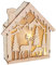 VBS Holzbausatz Lichterhaus inkl. Beleuchtung Fertiges Holzhaus zum Selberbauen Weihnachtshaus Beleuchtetes DIY-Haus Dekoration aus Holz Hausdeko Rentiere