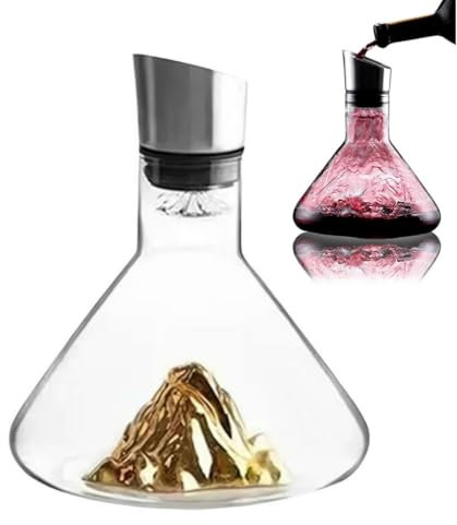 Revella Wine Decanter,Revella Decanter,Whiskey Decanter Wine Pourer,Crystal Wine Decanter with Filter,Clear Wine Decanter,Funny Filtration Decanter,Whisky Present for Men