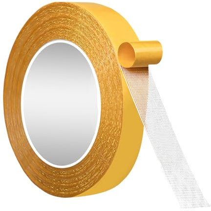 Gudalea Nastro Biadesivo Multifunzionale - Nastro Per Tessuti Resistenti con Adesivo Super Appiccicoso - Nastro di Montaggio Trasparente per Casa, Ufficio E Artigianato (25MMX10M)