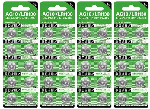 LR1130 AG10 Button Cell 1.55V Clock Remote Control Toy Calculator Convenient LR54 SR1130 389 Coin Battery