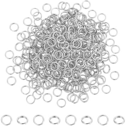 UNICRAFTALE 400Pcs Anneau de Jonction Fendu Acier Inoxydable 6mm Double Boucle Mini Porte Clés Anneaux de Saut Anneaux Fendus Connecteurs Anneau pour Porte Clés Bijoux Colliers Boucles D'Oreilles