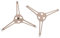 CRILSTYLEO Accessorio Per Microonde 2 Pezzi Supporto Per Piatti A Triplo Braccio Anelli Per Ruote Per Microonde in Plastica Supporto Per Piatto Girevole Per Una Cottura Uniforme