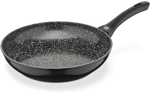 GSW Bratpfanne Barisa, Beschichtete Pfanne Kratzfest & Energiesparend mit Induktion, Aluminium Pancake Pfanne mit VITAFLON® QUARZIT Antihaft Versiegelung, 28 cm