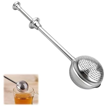 Stainless Steel Tea Infuser for Loose Leaf Tea - Reusable Fine Mesh Tea Interval Diffuser,Premium Tea Strainers & Filters with Handle for Cup and Teapot (Full Mesh*1)
