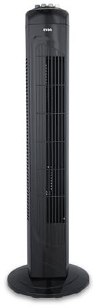 Svan Ventilador de Torre Negro SVVE02290TR. 3 Velocidades, 29, 45 W, Temporizador de 120 min