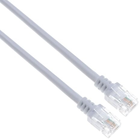 Keple ADSL 2+ Hochgeschwindigkeits-Breitbandkabel RJ11 auf RJ11 5m Modemkabel für Router, Modem, Festnetz – kompatibel mit BT Microfilter – Weiß