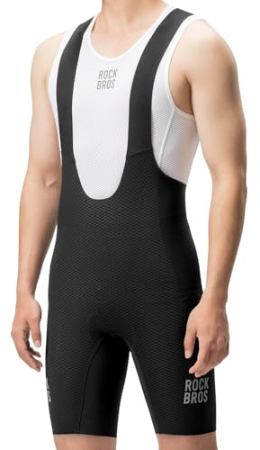 ROCKBROS Radhose Herren Kurz Gepolstert mit TräGer, Fahrradhose Kurz Mit Reflektoren, Elastischem Atmungsaktive Bib Shorts FüR Rennrad & MTB Im Sommer