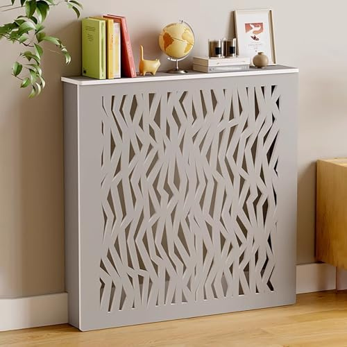 MTSYXYM Mueble Cubre radiadores Estante radiador balda radiador,No es Necesario perforar Agujeros, fácil de Limpiar, Sencillo de Montar,para Sala de Estar Dormitorio.(Gray,80x90x20cm)