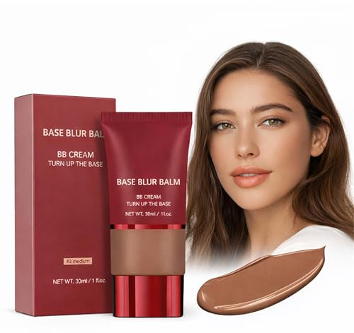 Full Coverage Foundation für ölige Haut Blur Foundation mit Soft Matte Finish für Mädchen und Damen langanhaltendes Face Makeup Base Blur Balm (Medium)