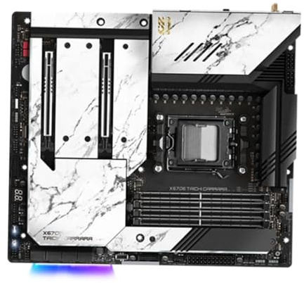 scheda madre Fit For ASRock X670E Taichi Carrara Supporto scheda madre 9900X 8700F 7900X3D 7800X3D 7500F CPU DDR5 7800 MHz M.2 EATX X670 AM5 Scheda