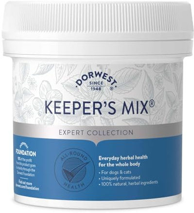 Dorwest Keeper’s Mix, 250g, Herbal Health Supplement for Dogs and Cats, Natural Herbs, Vitamins, and Minerals. 100% natural pure herbs