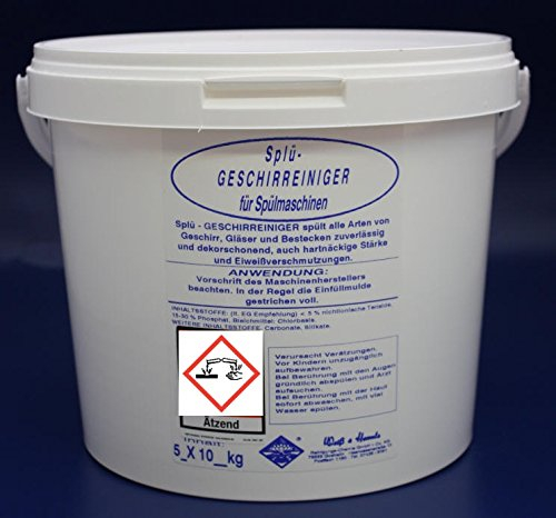 Wasserrose® 5 kg (1kg=7,00€) GESCHIRREINIGER SPÜLMASCHINENREINIGER SPLÜ MADE IN GERMANY