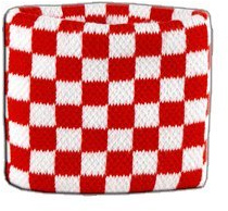 Flaggenfritze® Schweissband Karo Rot-Weiß, 2er Set