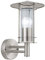 EGLO Außen-Wandlampe Lisio, 1 flammige Außenleuchte, Wandleuchte aus Edestahl, Farbe: Silber, Glas: klar, Fassung: E27, IP44
