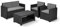 Allibert New Monaco Gartenmöbel Lounge Set Outdoor Terrasse Geflecht Effekt Sofa Tisch Stühle Hohe Qualität 4-teiliges Set Luxus mit 12 Monate Garantie Made in Netherlands