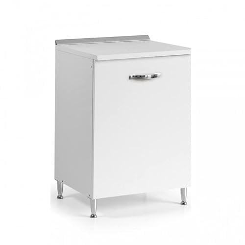 webmarketpoint Base per cucina con 1 anta colore bianco frassinato Cm 60x50xH 85