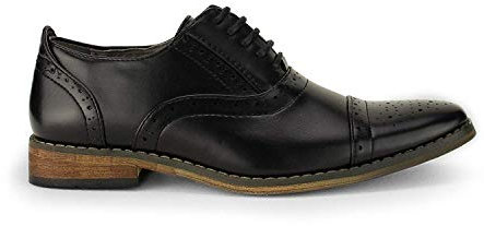 ECCO Harrison Boys Oxford Lace Up Shoes Black UK 2 (Junior)