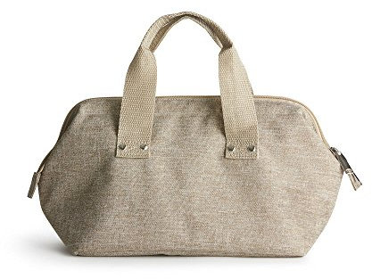 SAGAFORM Nautic Kühltasche, Leinenoptik, Beige, 25,5x13,5x19cm, Picknicktasche, Lunchtasche, Isoliertasche für den Lebensmitteltransport, Für Picknick, Ausflug oder Camping