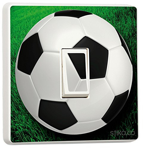 Pack of 2 Football Sports Ball Decorative Design self-adhesive vinyl skin sticker for Single Light Switch Cover