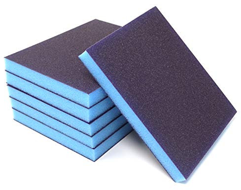 Honbay 6PCS Sanding Sponge Abrasive Pads Sanding Blocks, Washable and Reusable - Grade 320 to 400