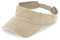 fiebig Juno Visor mit Klettverschuss | One Size Sommercap in vielen Farben aus 100% Baumwolle | Unisex Sommerkappe mit verstellbarem Innenband (One Size, Beige-Washed)