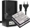 subtel, Batteria per Fotocamera, Compatibile con Casio Exilim EX-Z20, NP-60, EX-Z80, EX-Z90 (3.7V, 720mAh) 2 Pezzi + Caricabatterie