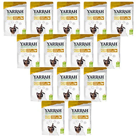 Yarrah - Katzenfutter Pouchbag Filets mit Huhn in Soße Bio - 85 g - 14er Pack
