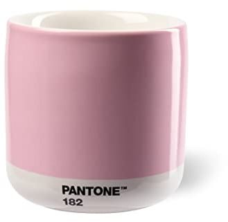 Copenhagen design Pantone Macchiato Cup - Handleless Porcelain Ceramic Coffee Mug - 3.34oz/100ml, Light Pink 182