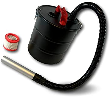 Bidon vide cendres pour aspirateur | Lot de 3 | +/- 20 litres | Livré avec 2 filtres et accessoires | Facile rapide efficace | Cheminées barbecues chaudières | Terre sciure sable | Kibros VIDCENDx3