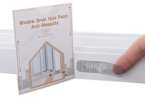 50 Stück graue Fenster Weep Drain Loch Abdeckung Bildschirm Patch Kleber Fenster Bildschirm Loch Reparatur Flicken Kit