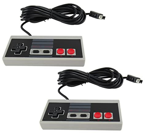 2 Pack Game Pad Controller Retro Game Joystick with 2 Pack 3 Meter Extension Cable Replace for Nintendo Mini NES Classic Edition