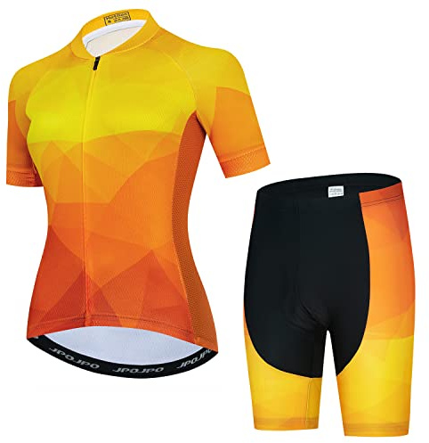 HimyBB Radfahren Jersey Sets Frauen Sommer Kurzarm Fahrradfahren Jersey Anzug Damen Fahrrad Top Fahrrad Shorts Kleidung