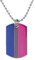 Bisexual Pride Dog Tag Pendant Necklace