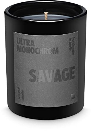 SAVAGE I Duftnote: Leder, holzig I Handgemachte Duftkerze mit Rapswachs I 220gr I 60 Std. Brenndauer I in Deutschland gefertigt