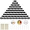 70 Pièces 5ml/5g Contenants Cosmétiques Bidon Vide Transparent Noir Et Blanc Petit Pot Plastique, Pot Vide Cosmétiques Peut être Utilisé Pour Le Baume à Lèvres, La Lotion, La Crème,Les Pilules