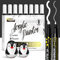 Tesquio Weiß Acrylstifte Dual Tip 8pcs weißer Stift wasserfest Steine Bemalen permanent marker weiß Stifte für Schwarzes Papier, Holz, Leinwand, Keramik