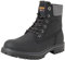 JACK & JONES Jfwfinius PU Nubuck Boot, Botines con Cordones de Poliuretano Hombre, Antracita, 41 EU