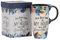 Topadorn Ceramic Coffee 17oz Travel Mug Latte Cup with Spill Proof Lid and Matching Gift Box, Office & Home Mug Gift for Coffee Lover