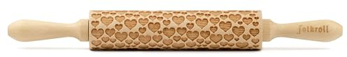 Folkroll 3D-Motiv-Teigrolle 37 cm Herzen