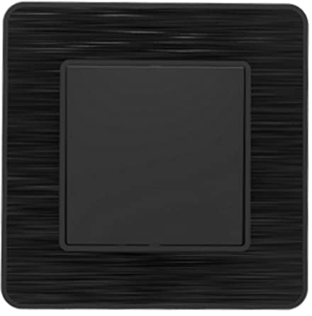 Interrupteur complet va et vient simple 10A - métal Noir brossé - Kouro - Zenitech