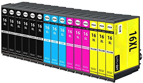 Supply Guy Patronen kompatibel mit Epson 16XL für WF-2510 WF-2530 WF-2630 WF-2660 WF-2760 (15 Druckerpatronen Multipack)