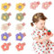12Uds Pinza de Pelo para Bebé, Horquillas Bebé Felpa Pinza de Pelo de flores Horquillas Pequeñas de Felpa para el Cabello Horquillas Bonitas para Niñas Accesorios para el Cabello para Niñas