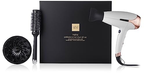 ghd Helios Professional Hair Dryer Gift Set with Diffuser and The Blow Dryer - Ceramic Radial Brush Size 2 - Amazon Exclusive