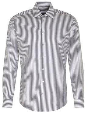Seidensticker Herren Slim Fit Langarm Hemd, Dunkelblau, 40 EU