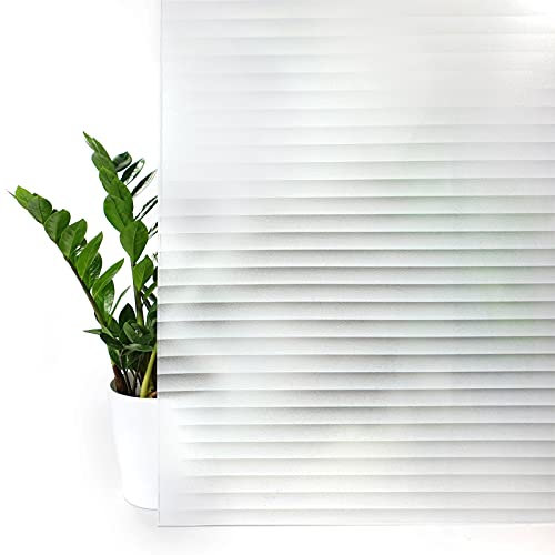 DecoMeister Fensterfolie statisch 90x100 cm | Sichtschutzfolie Fenster Milchglasfolie statisch haftend | Folie Fenster für Bad und Büro - Tageslicht genießen, Sichtschutz erhalten | Erika