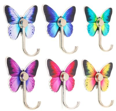 LOGUTIA 1 gancio a farfalla ganci da parete farfalla ganci da parete farfalla ganci da parete ganci di comando ganci adesivi per bagno cucina asciugamano gancio appeso dietro porta in metallo.