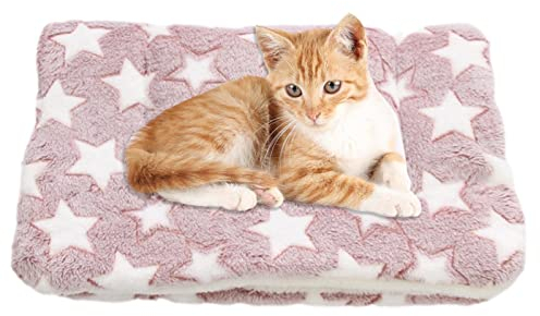 Beruhigende Decke für Katzen, Katzendecke, schöne Decke mit Pfotenabdrücken, waschbar, aus besonde weichem Flanell, beruhigend, bequem für Hunde und Katzen