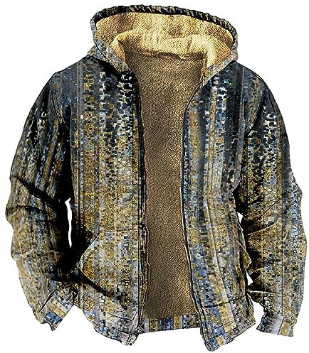 TIMELYE Kurzmantel Winter Weste Herren Outdoor Teddyfleece Jacke Herren Herbst Warm Gefüttert Jacke Gürtel Wanderjacke Herren Wasserdicht Atmungsaktiv Skijacke Herren(Grau,XXL)