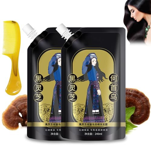 Ginger Plant Extract Anti-Hair Loss Hair Shampoo, 240ml Ginger Extract Shampoo From Japan, Polygonum Multiflorum Oil Control Anti-Dandruff Shampoo (2pcs)